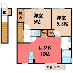 フォレストガーデン Aの物件間取画像